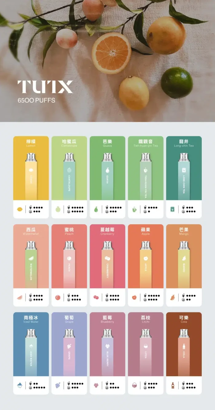 TUTX Disposable Electronic Cigarette 6500 Puffs
